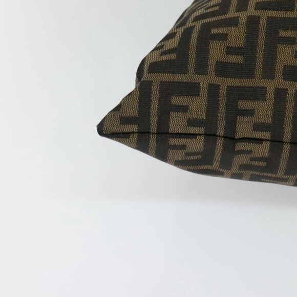 FENDI Zucca Canvas Hand Bag Brown Black gold Auth 124687 - Picture 4 of 16